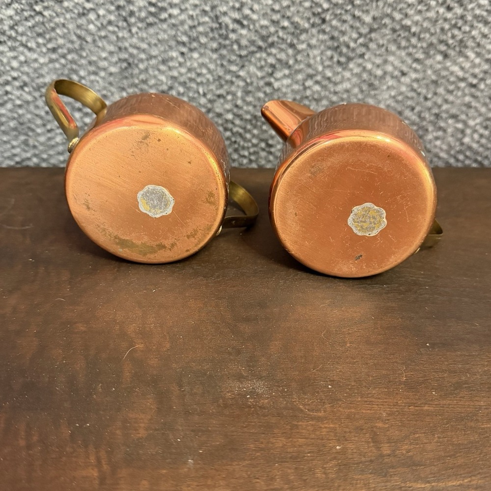 Vintage‎ MCM Coppercraft Guild, Taunton Mass Cream and Sugar Set - Picture 2 of 5